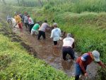 Personel Polsek Pagu Ikuti Kerja Bakti Padat Karya Bersama Warga Dusun Padangan