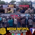 Warga Desa Kepanjen dan Mayangan Kecamatan Gumukmas Kabupaten Jember Gelar Aksi di Depan Kantor PT .Duta Guna Sukses