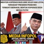 Menkop Budi Arie Dinilai Sangat Berjasa Terhadap Pembentukan Kopdes Merah Putih
