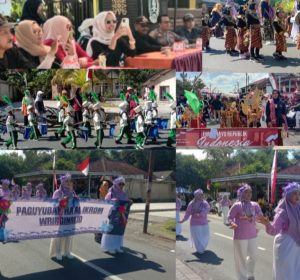 Antusiasme dan Meriahnya Lomba Gerak Jalan Tingkat SD, MI, TK dan Mts se Desa Wringingrejo
