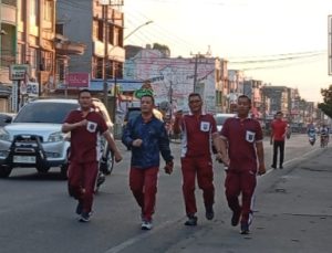 Kapolre Lubuklinggau dan Tiga Pilar Pimpinan Jalan Santai, Berbaur Dengan Warga di Car Free Daya