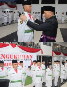 Pengukuhan 76 Paskibraka Kota Lubuklinggau, Tanda Siap Kibarkan Merah Putih di HUT RI ke-80