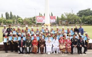 Kapolres dan Wakapolres  Ikuti Upacara Pengibaran Bendera Merah Putih dan Detik-Detik Proklamasi Kemerdekaan Republik Indonesia