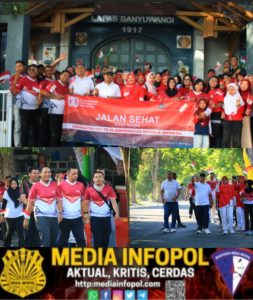 Sambut HUT Ke-80 Kemerdekaan Republik Indonesia, Lapas Banyuwangi Gelar Jalan Sehat