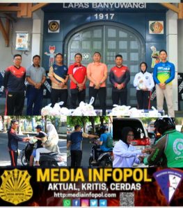 Kepedulian Dalam Berbagi 50 Paket Makanan Bagi Masyarakat Sekitar, Oleh Kalapas Banyuwangi.