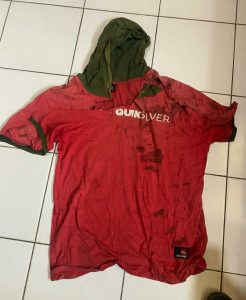 Barang Bukti (BB) baju korban