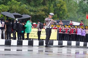 Polri Peragakan Model Pelayanan Unjuk Rasa Terbaru pada Apel Kasatwil 2025