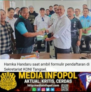 Sejumlah Cabor Pendukung Di Sekretariat KONI Tangerang Selatan, Antar Hamka Handaru Daftar Caketum KONI Periode 2025 – 2029