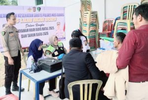 Pelayanan Humanis Polri, Sidokkes Polres Musi Rawas Berikan Layanan Kesehatan Gratis Saat Natal Oikumene