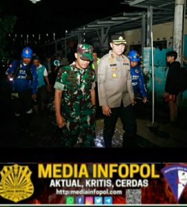 Luapan Sungai Bedadung Rendam Sejumlah Wilayah, Kapolres Jember Bersama Dandim 0824 Turun Langsung Cek Lokasi