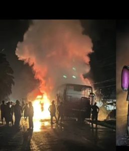 Bus Medan Jaya Terbakar di Depan Polres Muratara, 44 Penumpang Berhasil Selamat