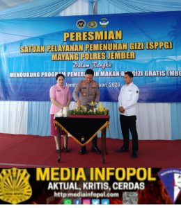Polres Jember Resmikan SPPG di Mayang, Siap Dukung Program Makan Bergizi Gratis