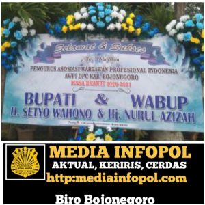 Sinyal Kuat Sinergitas Pemerintah dan Pers, Bupati Setyo Wahono Kirim Karangan Bunga di Pelantikan AWPI Bojonegoro