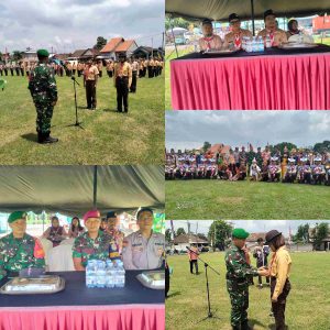 TMMD ke -127 di Desa Gadungan Kec. Puncu Kab. Kediri Jadi Ajang Pembinaan Karakter Pelajar Peserta Perkemahan Pramuka.