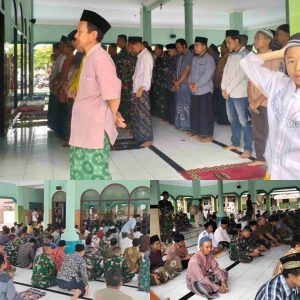 Satgas TMMD ke 127 Bersama Warga Tunaikan Sholat Jum’at
