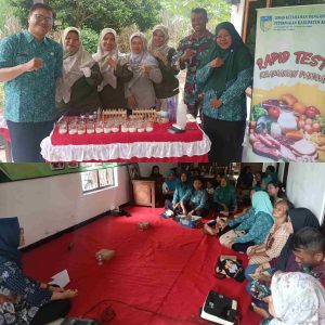 Bimtek Tes Cepat Makanan Jadi Bagian Edukasi Kesehatan pada TMMD 127 TH.2026 Kodim Kediri di Desa Gadungan