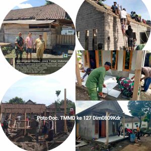Hati Sumiin Bergembira Campur Haru, Rumahnya Dibangun Lewat TMMD ke-127 Kodim 0809/Kediri