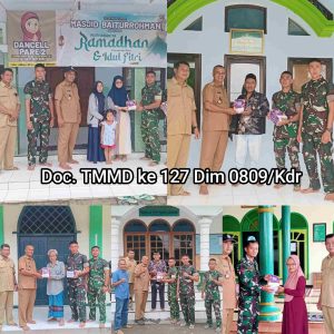 Momentum Dibulan  Ramadhan, Satgas TMMD ke -127 Bagikan Al Quran ke 13 Rumah Ibadah di Desa Gadungan Kec. Puncu