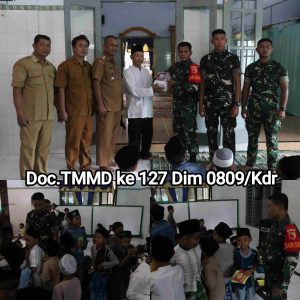Satgas TMMD ke127 Adakan Safari Ramadhan di Masjid Al-Munir Desa Gadungan Puncu Kediri