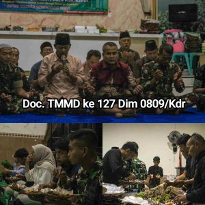 Perkuat Kemanunggalan TNI-Rakyat, Satgas TMMD ke 127 Buka Puasa Bersama Dengan Warga Desa Gadungan Puncu