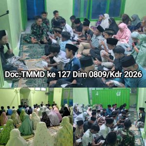 Momentum Ramadhan Yang Tepat Menanamkan Nilai-Nilai Relegius, Satgas TMMD ke 127 Bersama Siswa SDN Gadungan 4 Peringati Malam Nuzulul Qur’an.