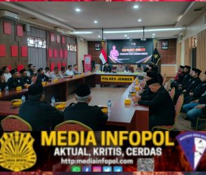 Polres Jember Menggelar Kegiatan Silaturahmi dan Halal Bihalal Bersama Seluruh Pengurus PSHT Cabang Jember. Jember.