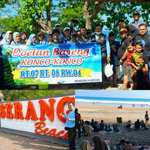 Pererat Kerukunan ; Warga RW.04 Desa Kranggan Gumul Gurah Kediri Adakan Plesiran Bareng di Pantai Tambakrejo Dan Pantai Serang Blitar.