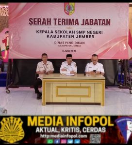 Dinas Pendidikan Jember Gelar Sertijab Kepala SMP se-Kabupaten