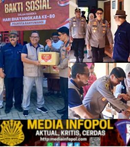 Jelang Hari Bhayangkara ke-80, Kapolresta Banyuwangi Salurkan Baksos untuk Panti Jompo Sahabat Lansia