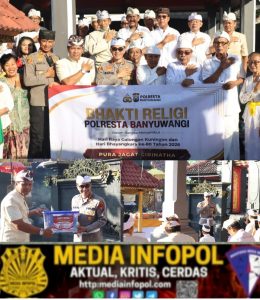 Hari Raya Galungan dan Kuningan, Kapolresta Banyuwangi Bersama Umat Hindu Rajut Kerukunan