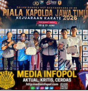 Sambut Hari Bhayangkara ke-80, Atlet Karate Polresta Banyuwangi Borong Medali di Kapolda Jatim Cup 2026