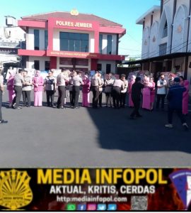 Kapolres Jember pimpin Sertijab PJU dan Kapolsek jajaran Dengan khidmat