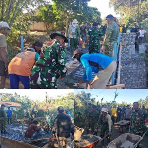 Kodim 0809/Kediri Bangun Jembatan Perintis Garuda Merah Putih, Wujud Nyata Bhakti TNI Perkuat Akses dan Ekonomi Warga
