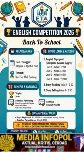 Back to School, English Competition 2026 Siap Uji Kemampuan Bahasa Inggris Siswa SD hingga SMP