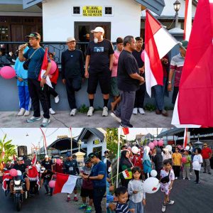 Tumplek Blek! Warga RT 07/RW 04 Kranggan Gumul/SLG(Simpang Lima Gumul) Gurah Kediri Meriahkan HUT RI ke-81, Jalan Santai Dibanjiri Ratusan Hadiah