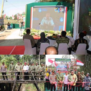 Kodim 0809/Kediri Ikuti Launching Nasional 3.365 Jembatan Garuda dan 3.000 Titik Air Bersih