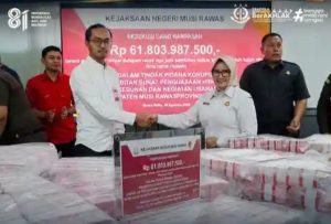 Rp61,8 Miliar Hasil Korupsi SPH Musi Rawas Disita Negara, Kejari Pastikan Uang Rampasan Tak Kembali ke Pelaku