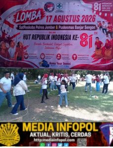 Bersatu,Berdaulat ,Rakyat Sejahtera ,Indonesia Maju ; Satreskoba jember Meriahkan HUT ke 81