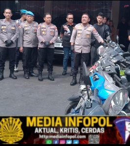 Berantad Curanmor ; POLRES JEMBER Amankan Sejumlah Motor Barang Bukti