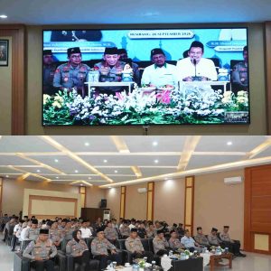 Ngaji Kebangsaan Bersama Kapolri, Polres Kediri Perkuat Bekal Moral Personel