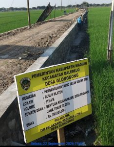 Talud Jalan Desa Glonggong Direalisasikan, Anggaran Rp300 Juta