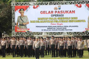 Polres Pacitan Gelar Pasukan Operasi Mantap Praja Grindulu 2026, Antisipasi Konflik Pilkades Serentak