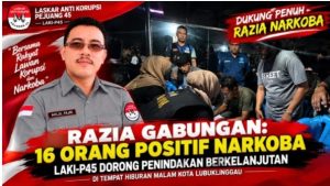 16 Orang Positif Narkoba di Tempat Hiburan Malam, Ahlul Fajri: Jangan Sampai Razia Hanya Seremonial, Usut Tuntas Jika Ada Oknum Terlibat!