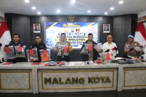 Polresta Malang Kota Gagalkan Rencana Kerusuhan Pasca – Aksi Damai, 12 Tersangka dan 4 Bom Molotov Diamankan