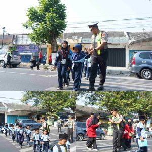 Sapa Pagi, Kapolres Kediri Turun ke Jalan Sapa Warga dan Pelajar